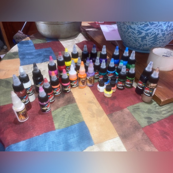 TATTOO SUPPLY LOT* MOTHERS INK COLOR SET* DRAGON HAWK & MORE! PLEASE READ DESC! - Picture 11 of 16